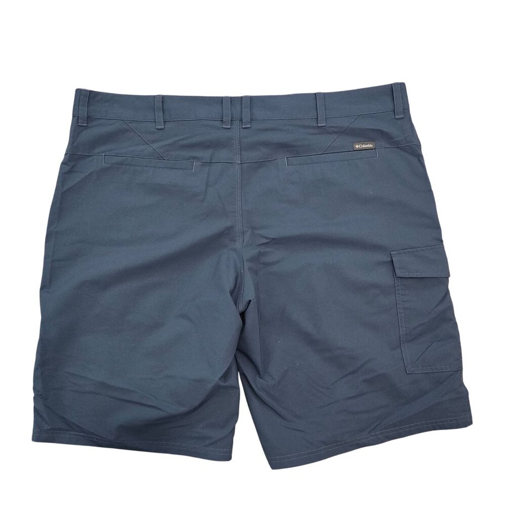 Columbia Mens Omni-Shade Regular Fit Cargo Shorts 42 Blue Polyester